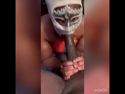 KyttKatt puts back on the mask for a slurping and fucking.