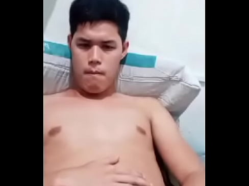 Asian guy masturbating
