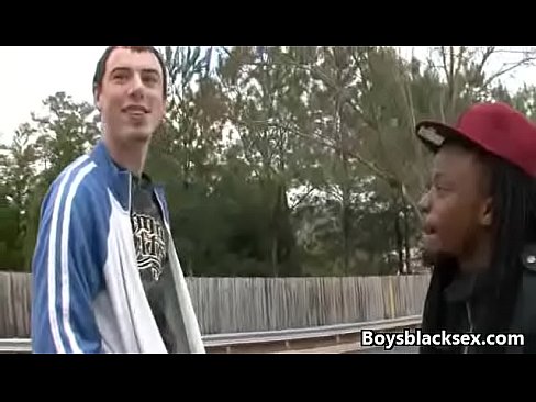 Black Gay Muscular Man Fuck WHite Skinny Boy 15