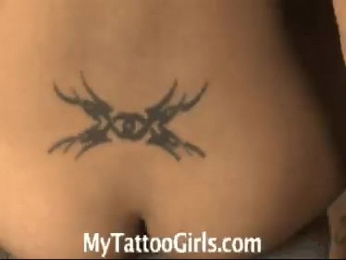 Girl gets ass Tattooed
