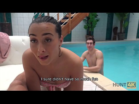 HUNT4K. Cheap slut does her best to stay at spa with her boyfriend