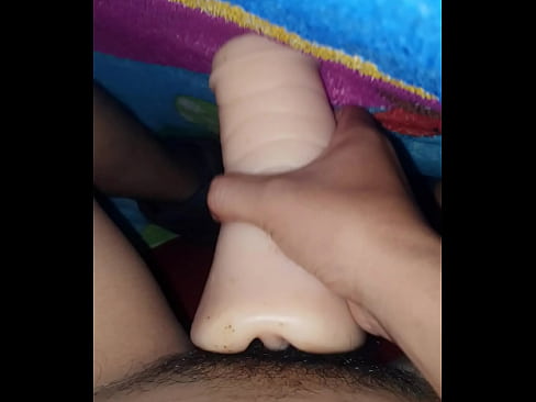 Male masturbation with toy