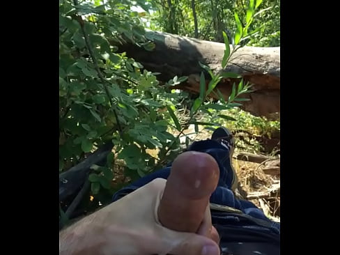 Jacking off in the woods-part 2