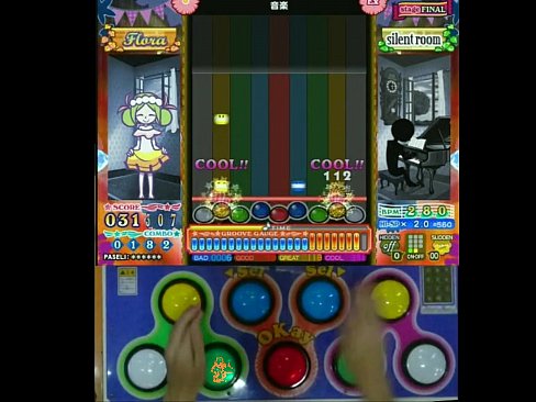 サイレント(ＥＸ)  CLEAR   手元＋画面 【Pop'n music】