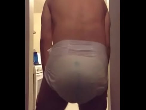 Diaper b. walking in diapers at home - gigant boy