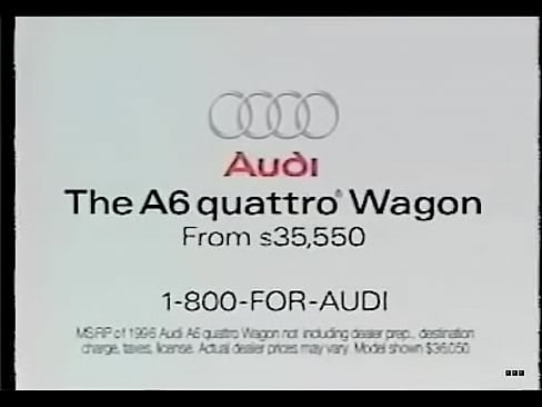 1996 Audi Quattro commercial nylon feet big car dismount