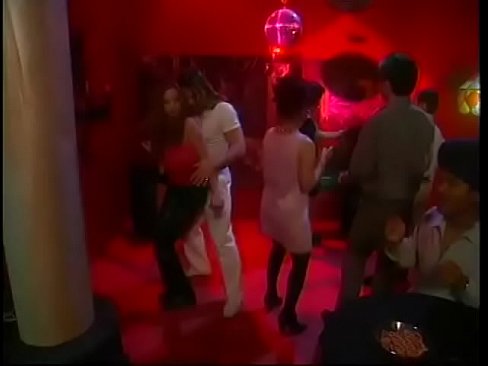Sexy slut in red panties sucks and takes cock by crowded dance floor