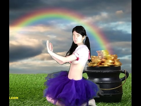 Beautiful Chinese teen finds a pot of gold at the end of the rainbow