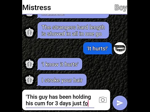 Slaveboy exploited by his Mistress to serve client cock roleplay