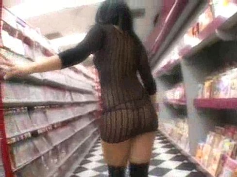 Extreme hot teens in porn shop nailed