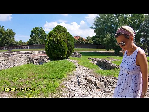 BUSTY BLONDE STEP MOM GOES to the ROMAN RUINS with HER SON LEARNS SOMETHING NEW!