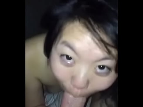 Justine Lim sucks white cock