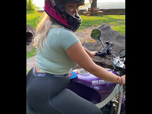 Shaking my tits while riding my bike