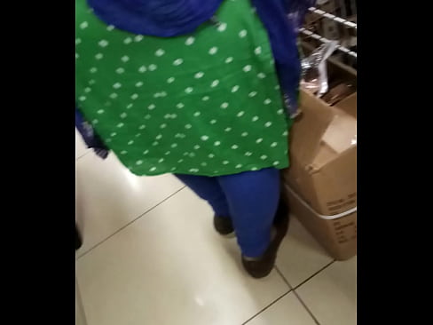 Punjabi fat ass in a shopping mall