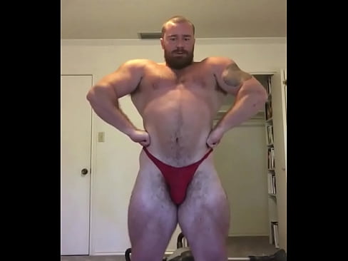 Big Bodybuilder Flexing