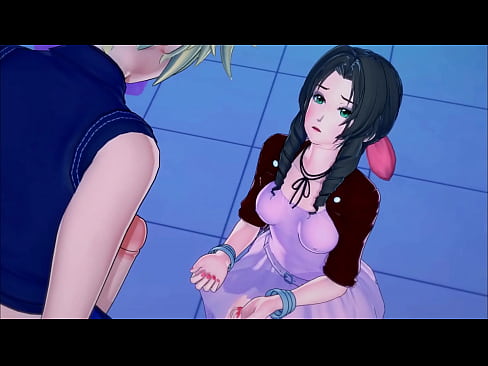 Cloud fucking Aerith in a love hotel, lets him cum in her pussy.