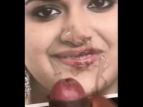 Keerthi cum on face cumshot spit