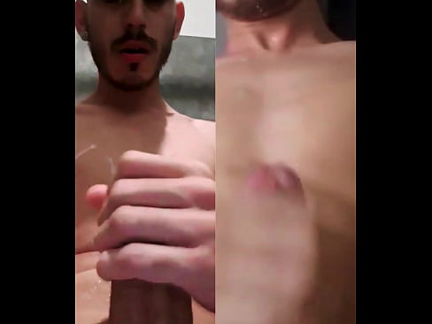 Gay cum in own face comp