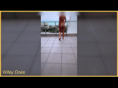 Public exhibitionist MILF on exclusive hotel nude
