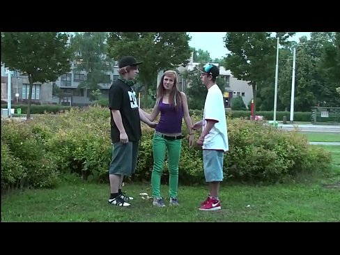 y. hottie Alexis Crystal PUBLIC gang bang threesome with 2 guys