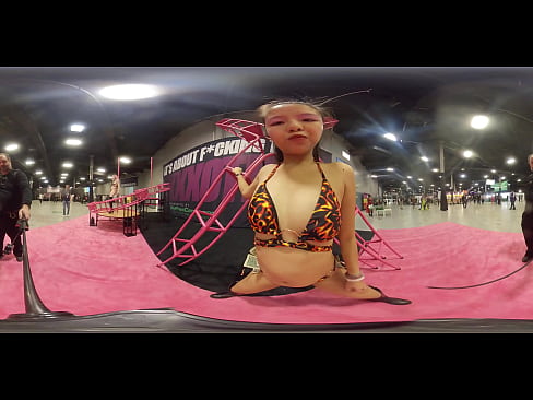 dancer at convention in virtual reality