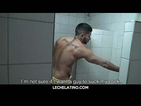 Latin hunks sucking uncut dicks and gay sex in shower