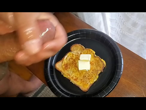 French toast covered in my creamy sperm is so good!