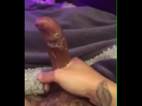 uncut cock jacking off