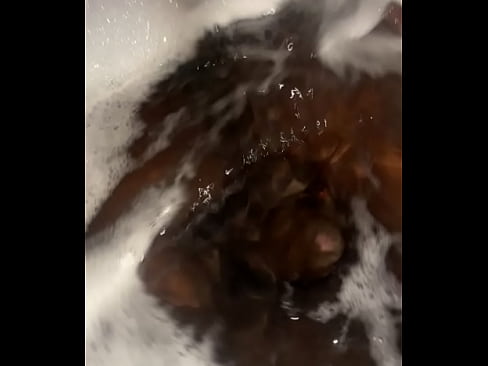 Playing Around in the tub with my big black dick