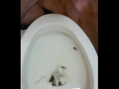 Cumming in a nasty hotel toilet