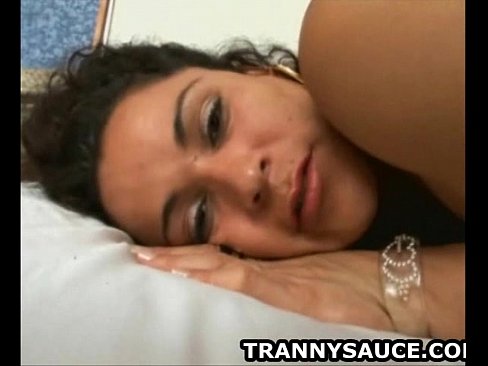 Sexy shemale babe Monica Rodrigues masturbating