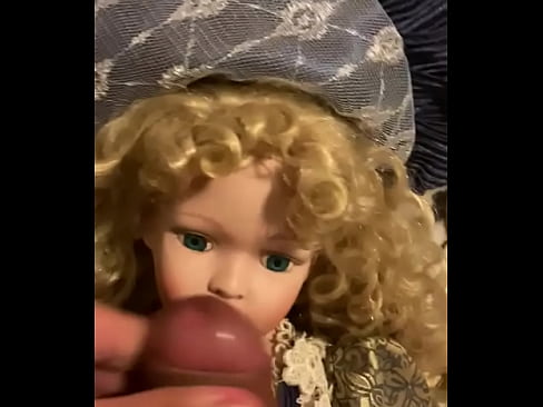 Another cumshot on a antique doll