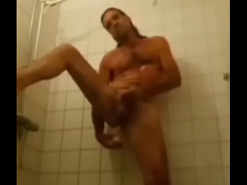 Fucking a dildo in the shower
