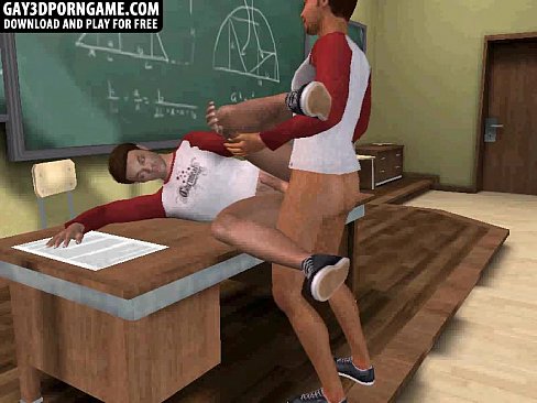Horny 3D cartoon stud getting fucked after class