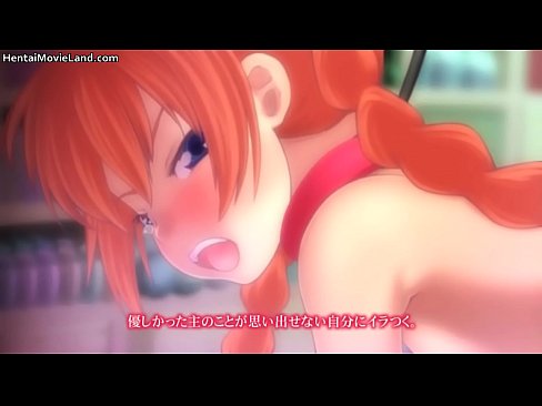 Hot horny redhead anime babe gets her