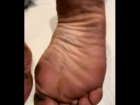 Close up of my dirty feet