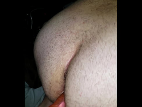 Husband getting his ass toyed with 8 inch toy