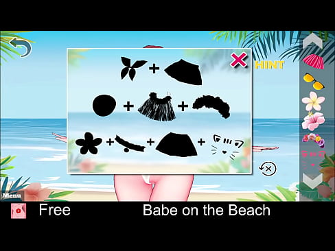 Babe on the Beach (free game itchio) Puzzle,  Quest