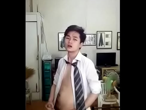 Cute Chinese Twink Strips Down and Cums