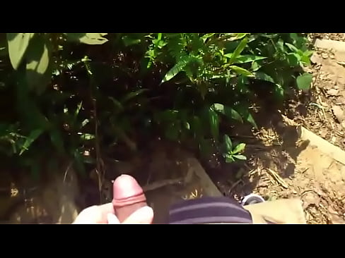 Exhibitionist Cum outdoor quickly