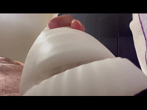 Tight foreskin cum with toy