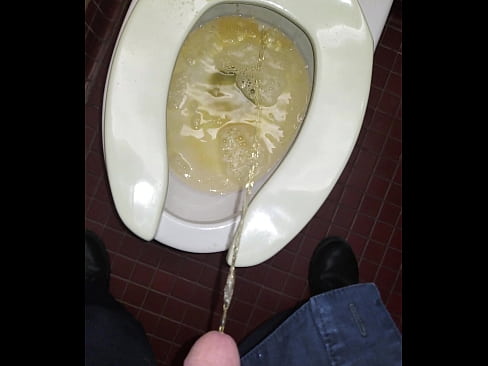 Messy Piss in Public Bathroom