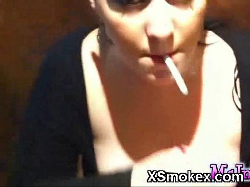 Horny Gal Smoking Hot Fucking