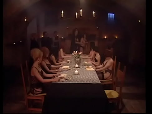A dinner with a group of hot sluts turned  into real orgy when horny men enter the room