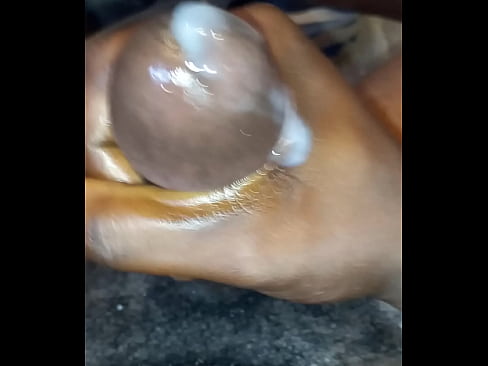 Handjob cum nut black nut