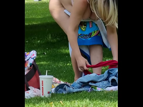 In Public. Exhibitionist Milf Caught on Cam. Huge Tits in a Microkini