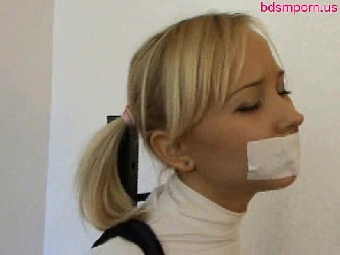 cute innocent teen girl frogtied and tape gagged