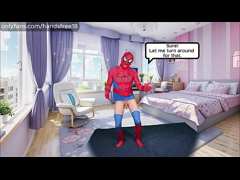 Submissive Spiderman is doing everything you tell him