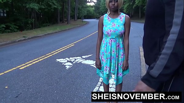 I Talked A Dirty Slut In To A Crawling Blowjob In The Street After She Flash Her Black Pussy, Hot Babe Sheisnovember Spread Open Her Skinny Legs On Filthy Ground Outdoors, Showing Pretty Brown Pussy And Curvy Booty to Stranger on Msnovember