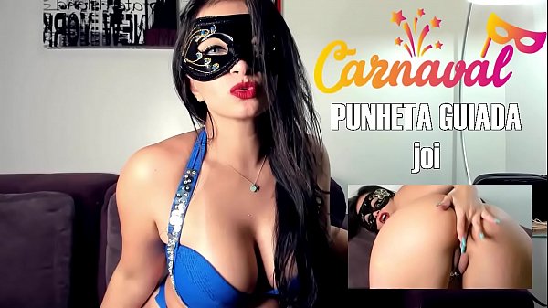 Sexy Brazilian Girl Carnaval JOI Jerk Off Instruction, camgirl big Boobs Emanuelly Raquel putinha fazendo punheta controlada